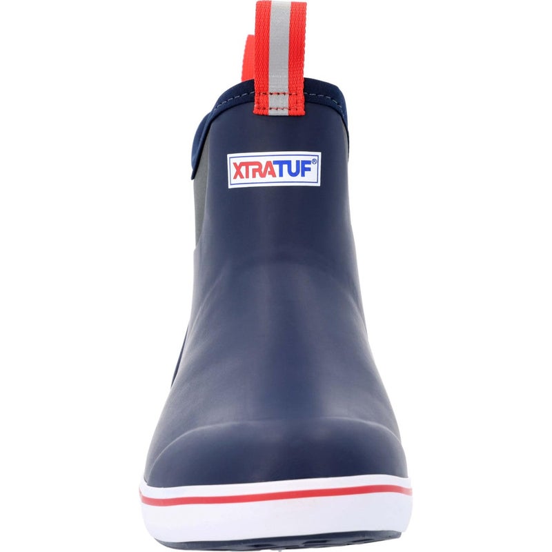 XTRATUF Performance Series 6" Menâ€™s Full Rubber Ankle Deck Boots, Navy & Red (22733), 13 - Image 4